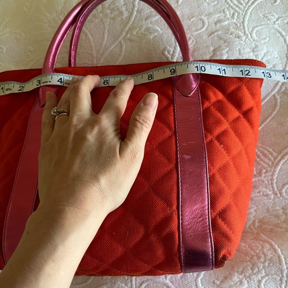 MZ Wallace 💕 vintage 💕 Bright Orange with Metallic pink handles / Made in USA - Picture 13 of 14